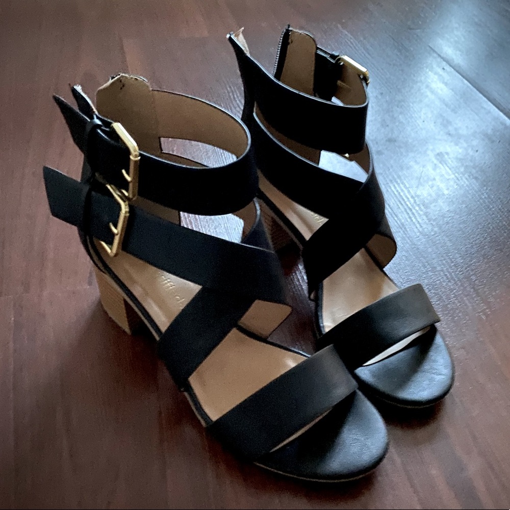 Classified Black Sandals
